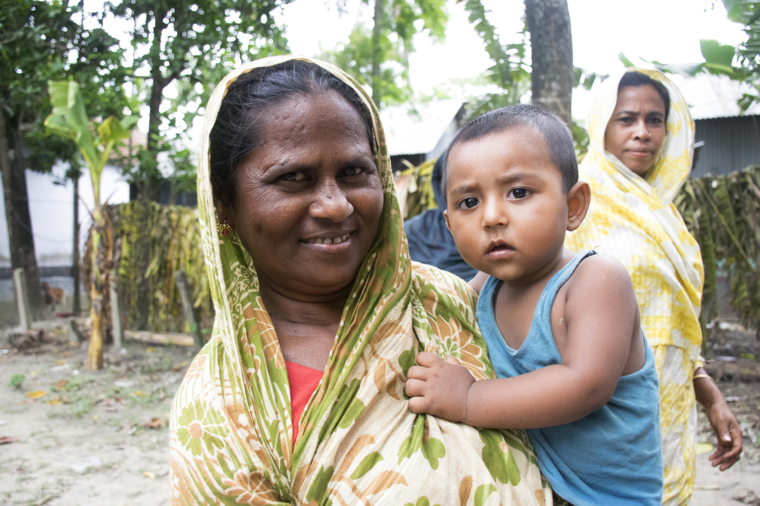 Woman and child at clinic